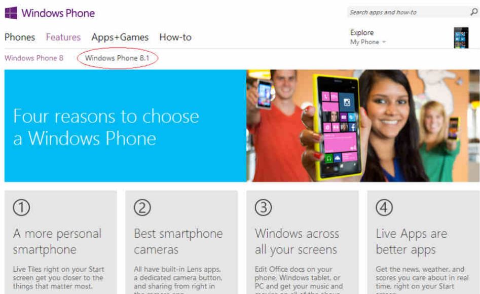 Объявление о Windows Phone 8.1 появилось на сайте компании Microsoft, хотя этого никто не ждал настолько рано
